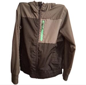 All in Motion Boys Windbreaker Black And Green Jacket